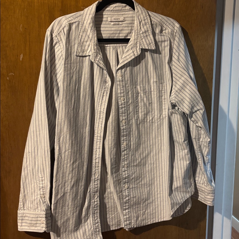 Ricki’s light blue and white lined dress shirt